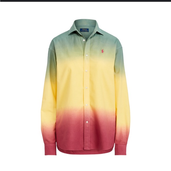 POLO Ralph Lauren Ombré Relaxed Fit Cotton Shirt - Picture 2 of 7